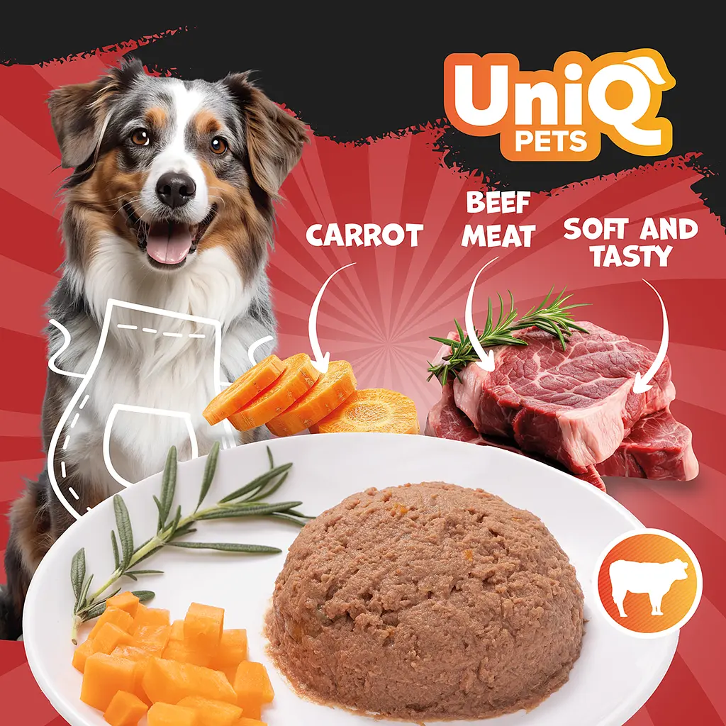 Консерви для собак UNIQ PETS DOG WET FOOD ROYAL BEEF з яловичиною, 375 г - фото 4
