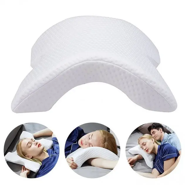 Ортопедична анатомічна подушка Тунель з ефектом пам'яті Memory Pillow біла - фото 6