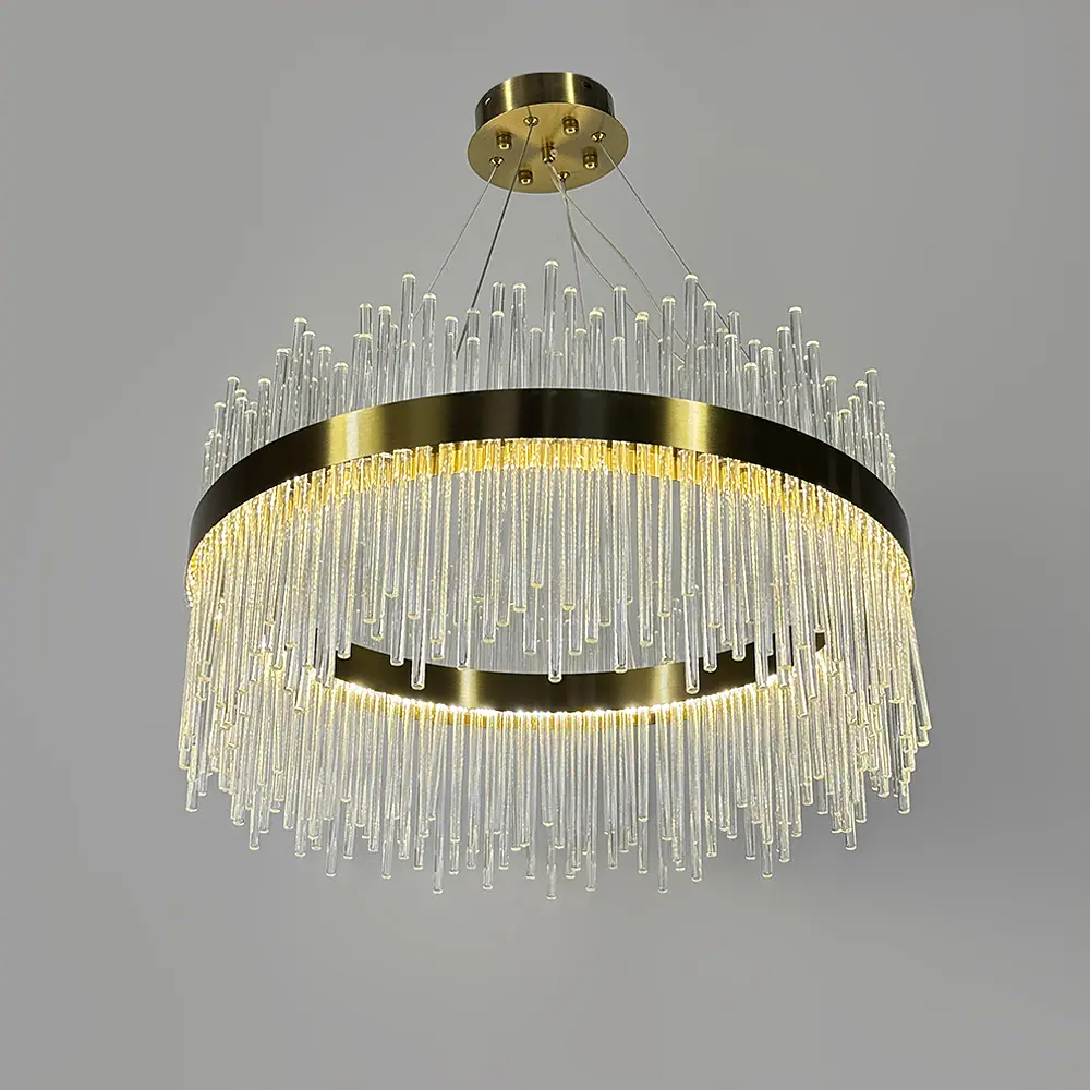 Подвесная LED люстра в изысканном латунном каркасе Ø 60 см Ст. J 881-600 AB | Line F - фото 9