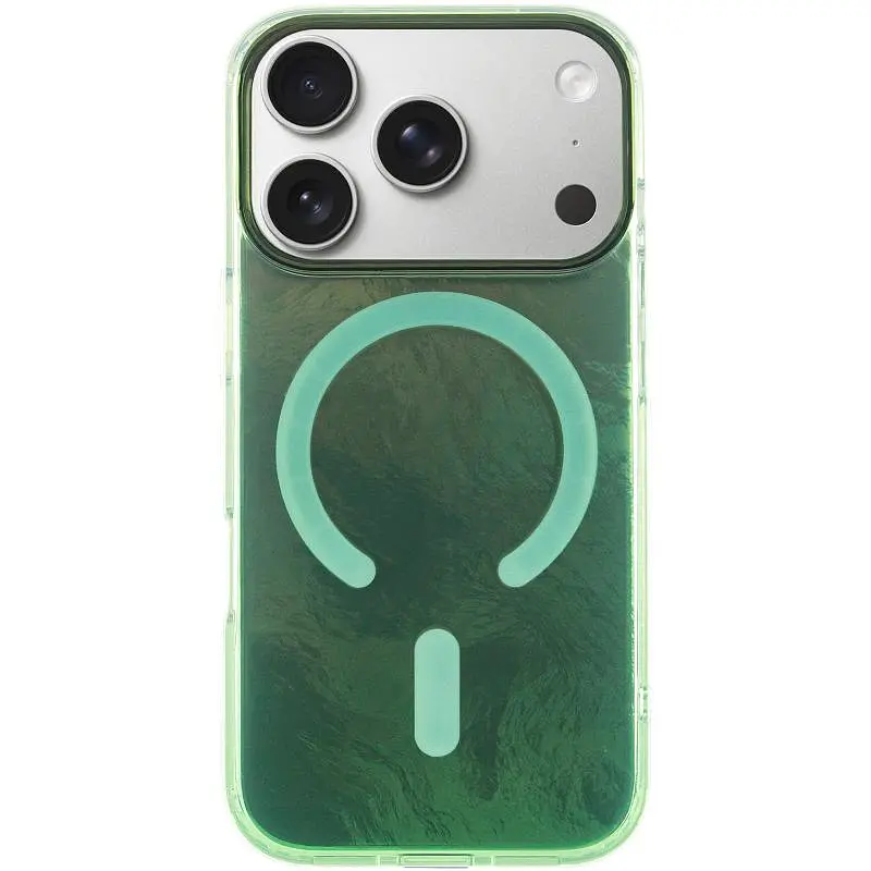 Чохол TPU Shiny Mountain (MagFit) для Apple iPhone 17 Pro Max (6.9) Green - фото 2