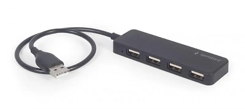 Концентратор USB Gembird 4хUSB2.0 Black (UHB-U2P4-06) - фото 2