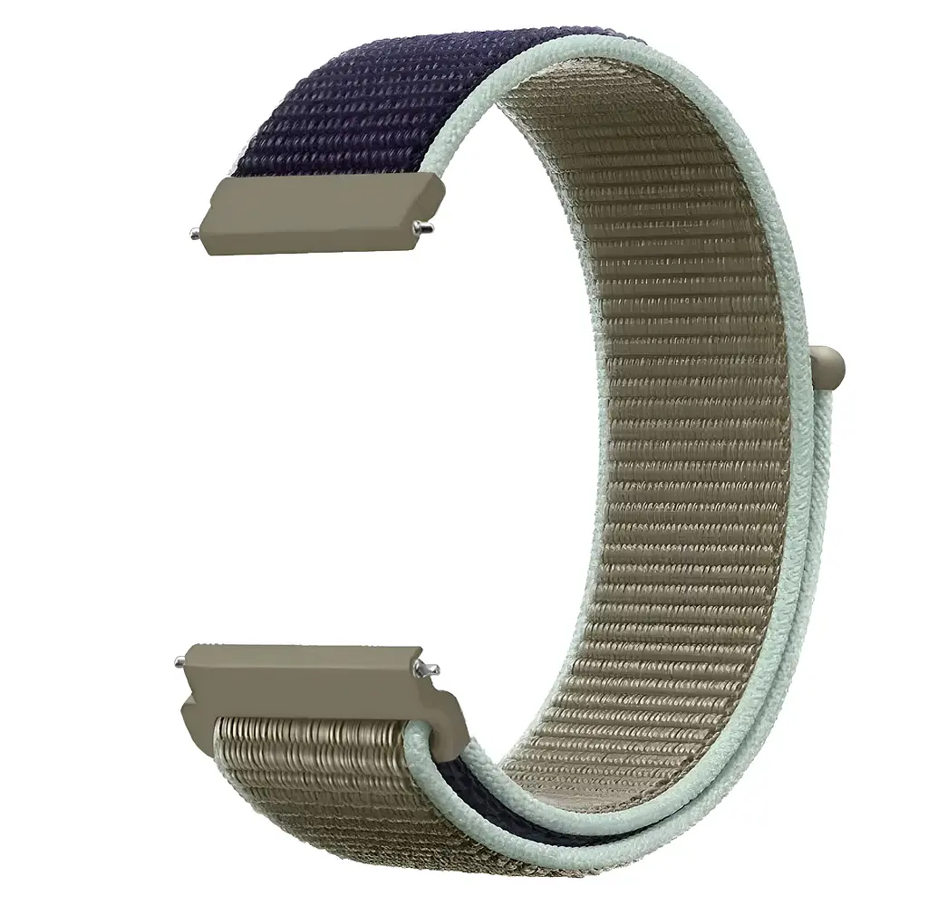 Ремінець нейлоновий на липучці BeWatch Xiaomi Amazfit BIP/GTS/GTR 20 мм Khaki (1011346.3UW) - фото 2