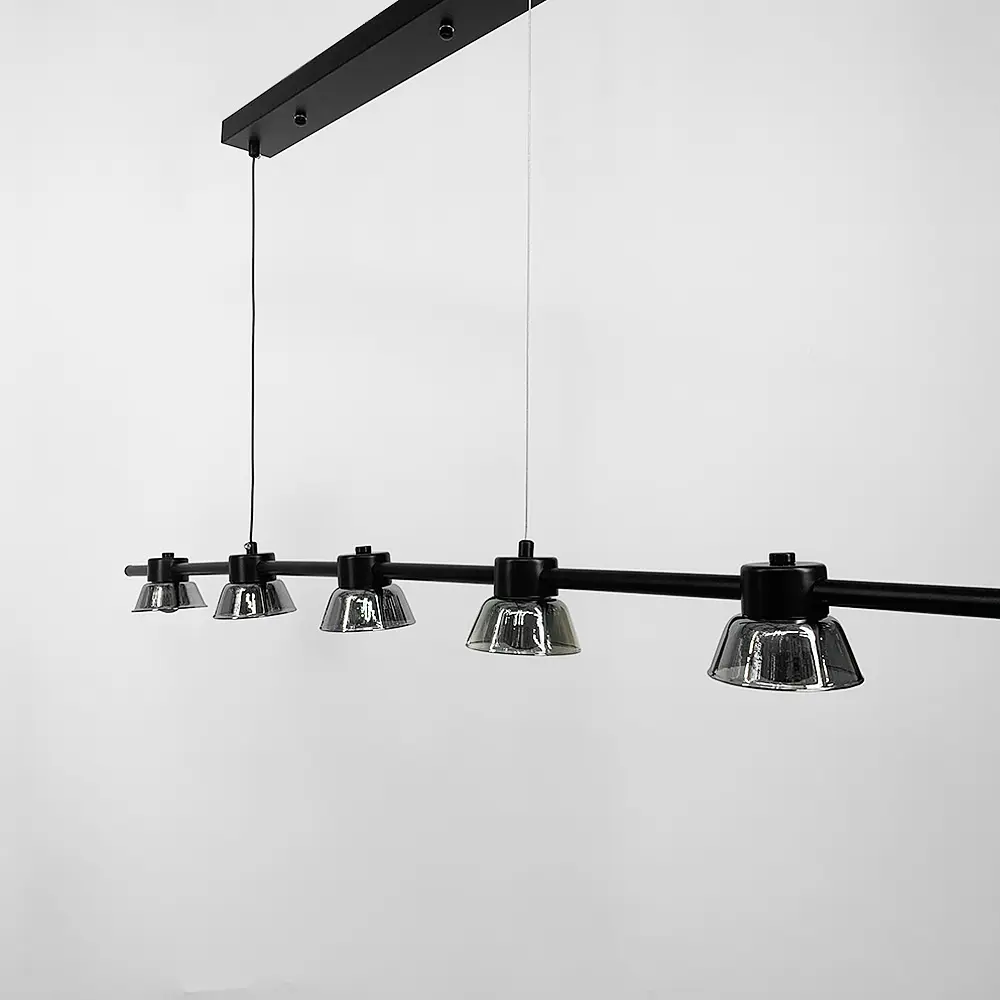 Удлиненная люстра HILDFRID на 5 плафонов Line.F MJ 179L-1200 BK - фото 5