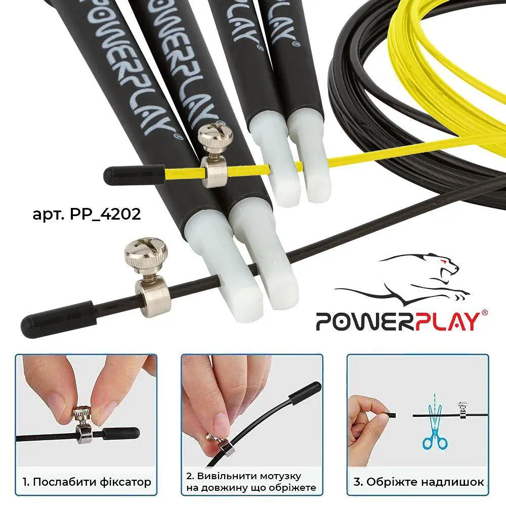 Скоростная скакалка для фитнеса PowerPlay fit0007841 - фото 6