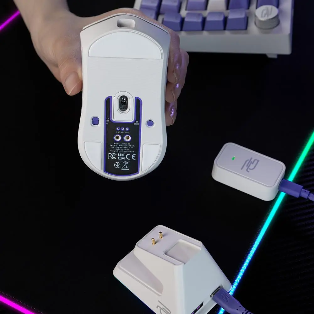 Миша Proove Gaming Jester 8K with Charging Dock White Purple (WMJSCD022017) - фото 4