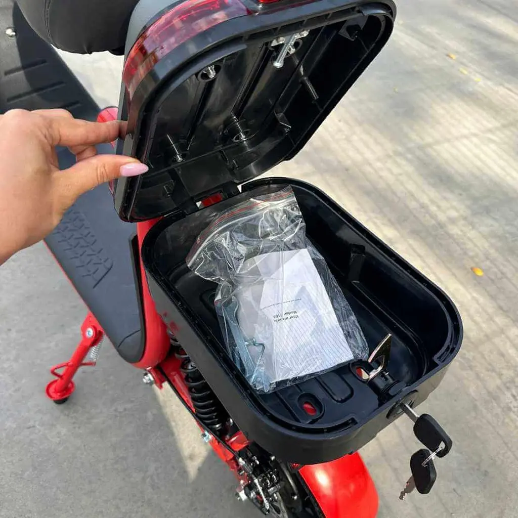 Електросамокат із сидінням 14 дюймів GIANT ZEN U12 MAX (800W, 48V, 15Ah) з кофром-багажником Червоний - фото 10