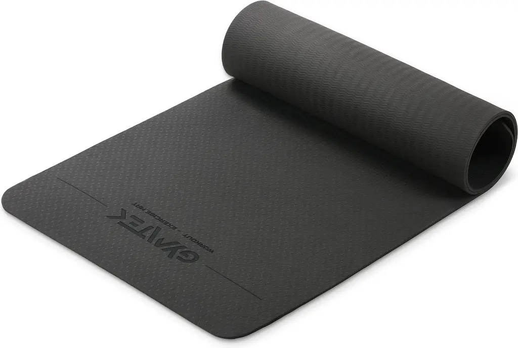 Килимок (мат) для фітнесу та йоги Gymtek Premium TPE 0,5см чорний - фото 2
