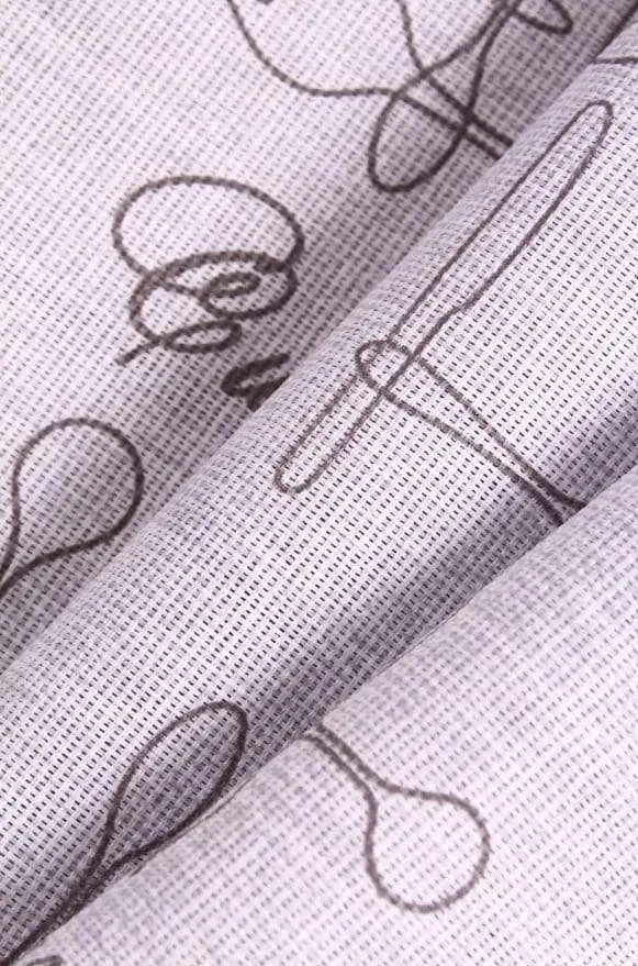 Скатертина Ecotton 150х180 см бавовняна з рогожки біла світло-сіра 30161-1 Шеф-повар (21413) - фото 3