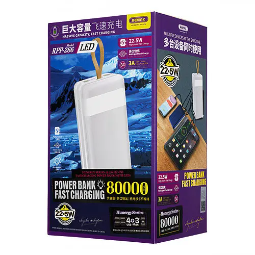 Додаткова батарея Remax RPP-266 80000 mAh Power Bank - фото 4