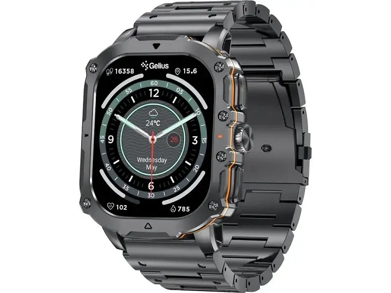 Смарт-годинник Gelius Pro GP-SW016 (Tactical Heavy) Black Chrome - фото 8
