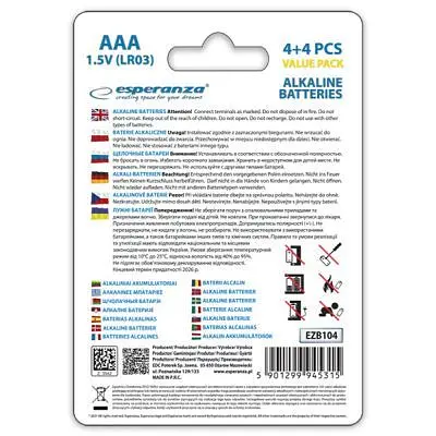 Батарейка Esperanza AAA LR03 Alkaline х 8 (EZB104) - фото 4