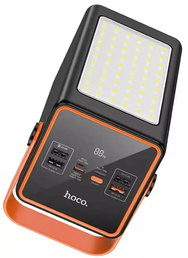 Внешний аккумулятор Hoco J107 90000mAh PD20W+QC3.0 с лампой 22.5W (Черный) - фото 3