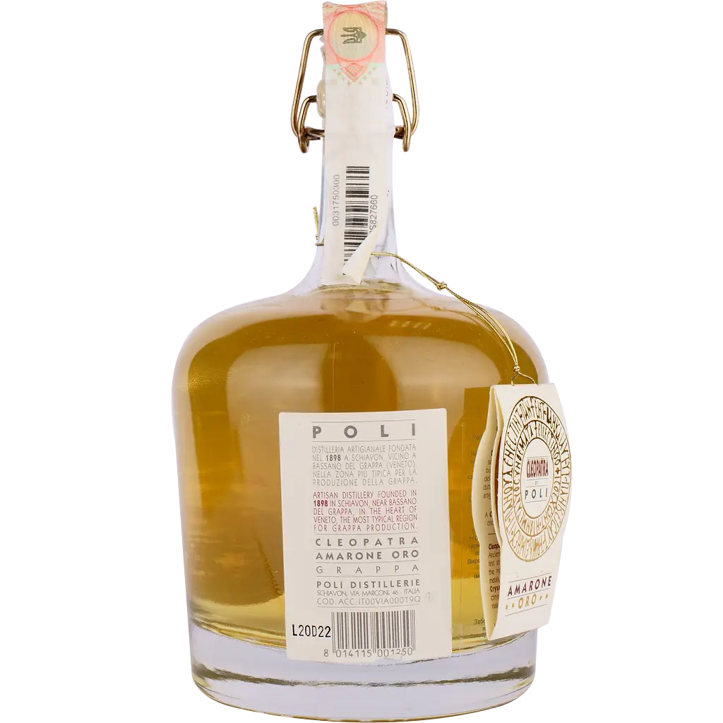 Граппа Poli Grappa Cleopatra Amarone Oro, 40%, 0,7 л - фото 2