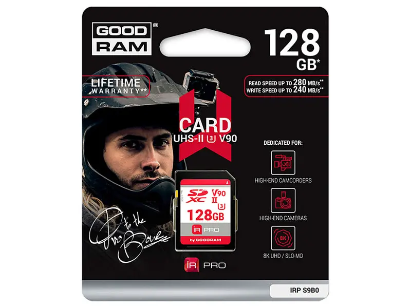 Карта пам'яті GOODRAM IRDM PRO SDXC UHS-II U3 128 GB (IRP-S9B0-1280R11) - фото 2
