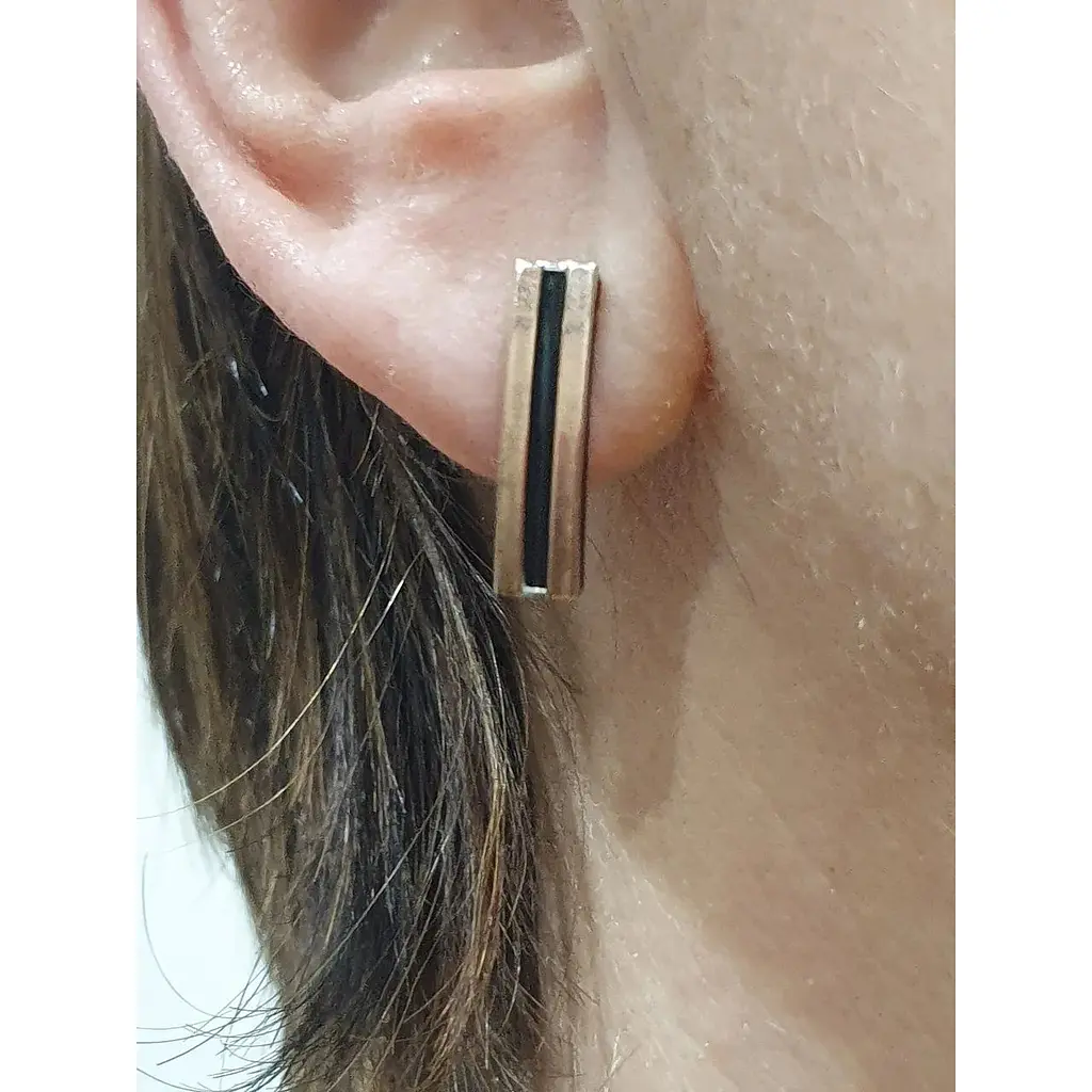 Срібні сережки Поліна з емаллю та позолотою. НЕАПОЛЬ - фото 2