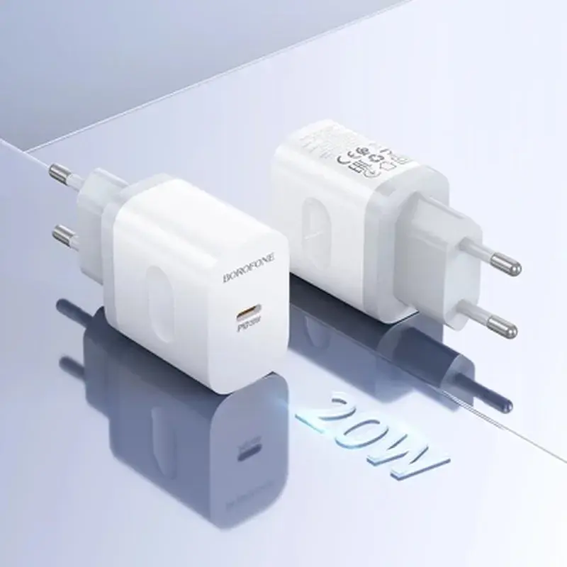 Зарядний пристрій BOROFONE BA99A USB-C PD20W white (6941991121357) - фото 9
