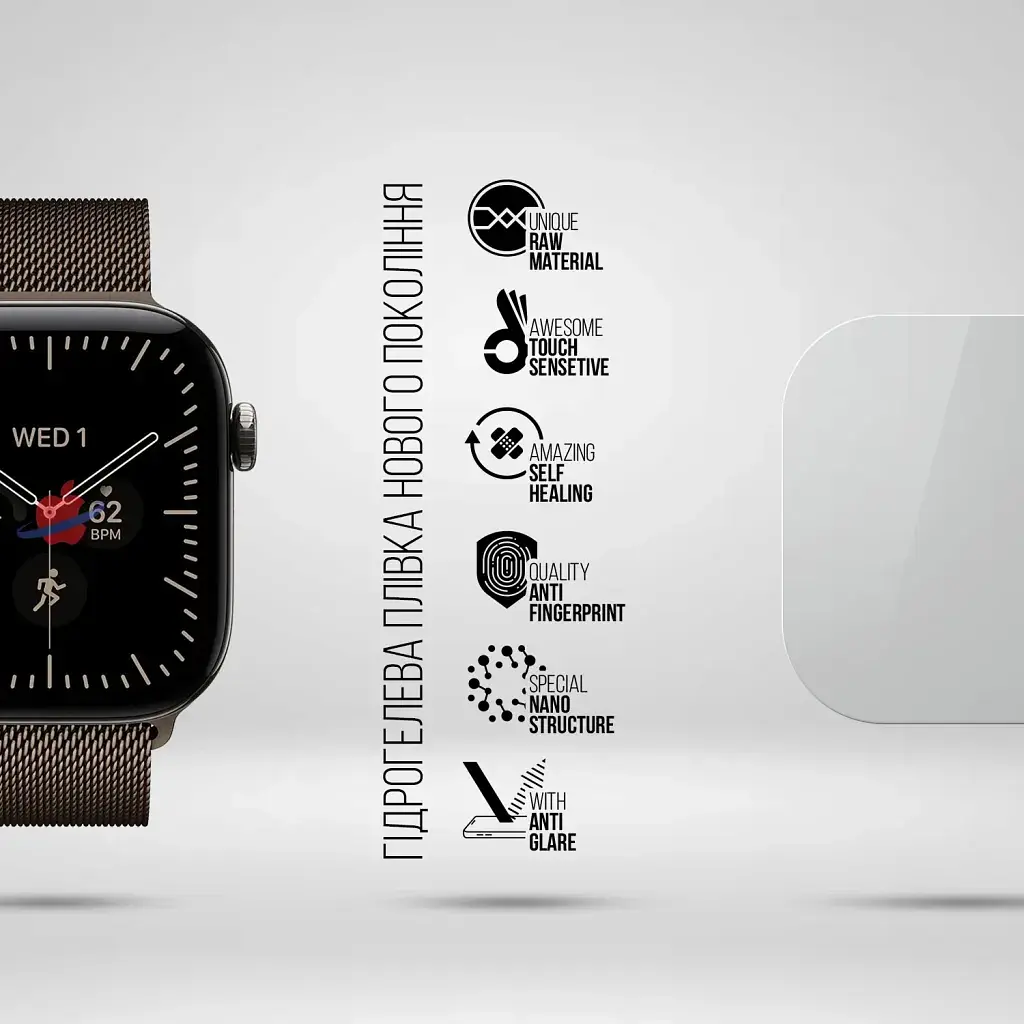 Плівка захисна Armorstandart Matte hydrogel Apple Watch 12 46mm 6 pcs (ARM94014) - фото 2