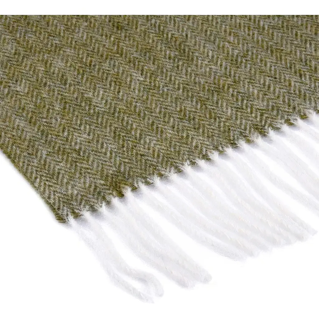 Плед Love You тревел вовняний Олива 140х200 см (6032P) - фото 4