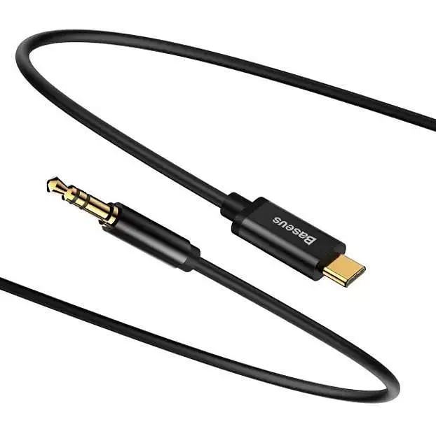 Кабель Baseus Yiven Type-C male To 3.5 male Audio Cable M01 Black (CAM01-01) - фото 2