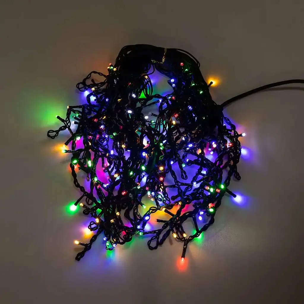 Гирлянда GarlandoPro Бахрома уличная 200 LED 12 м черная, мультиколор (12MBML) - фото 9