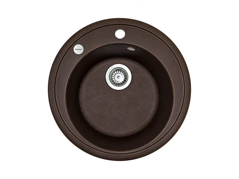 Кухонна мийка Adamant SUN коричнева d 510x200 мм, без крила d 51 - фото 4