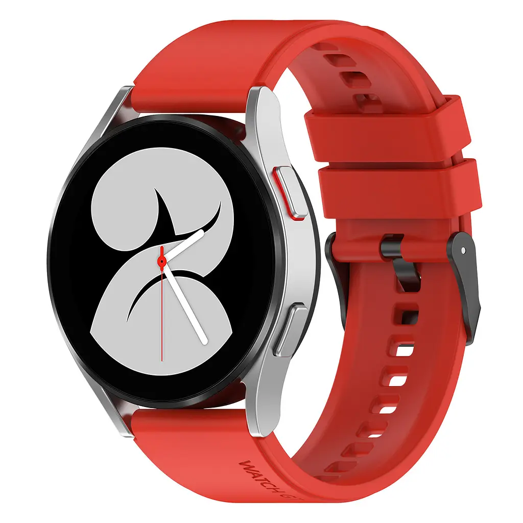 Ремінець для Samsung Galaxy Watch 4 40mm - червоний ширина кріплення 20мм силікон Watchbands GT (W45-2WB22817734) - фото 2