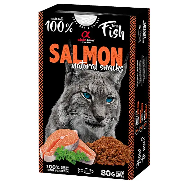Ласощі для котів Alpha Spirit Salmon Natural Cat з лососем 80 г ALPHG110000945