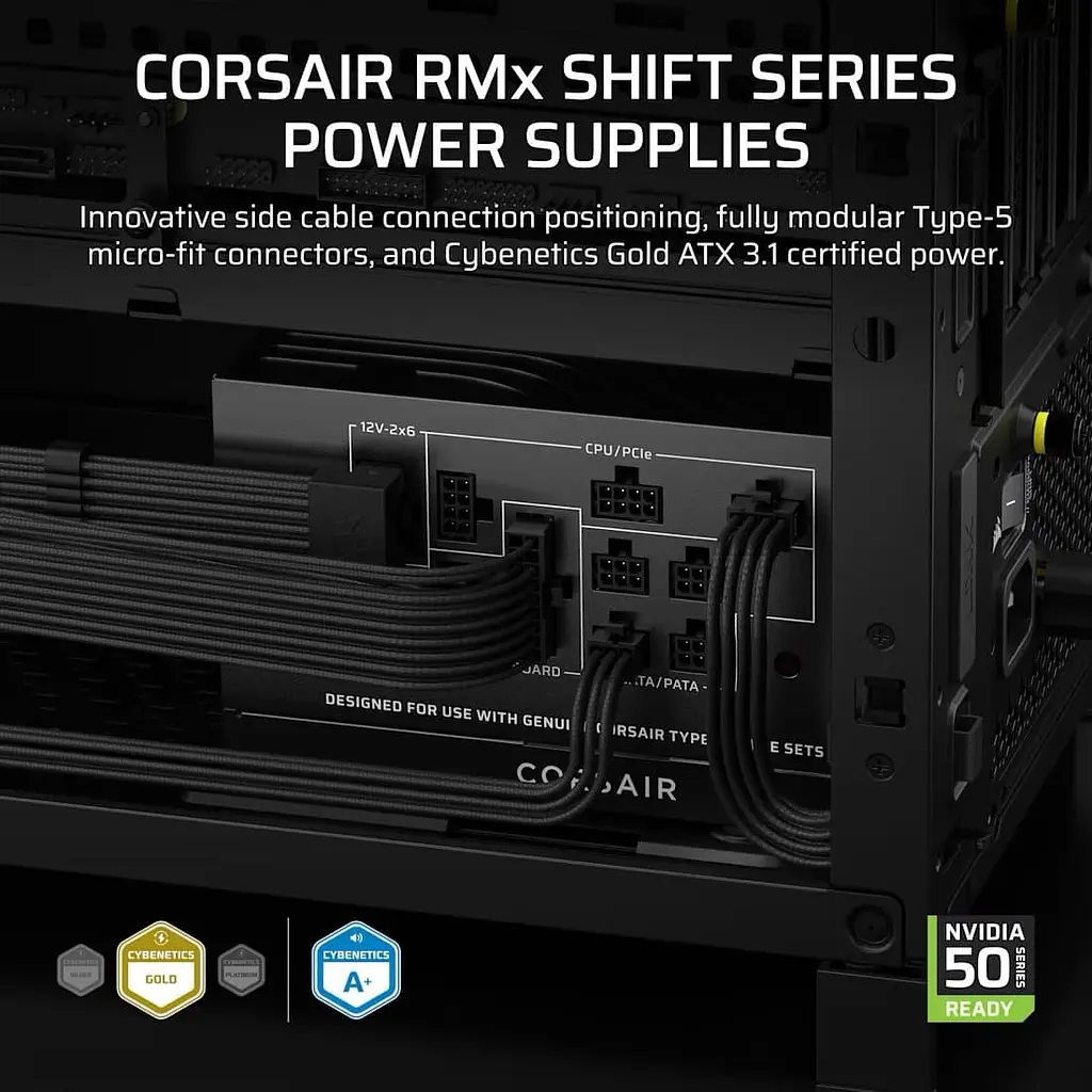 Блок живлення Corsair RM850x 850W ATX 3.1 80+ Gold (CP-9020299-EU) U1 - фото 4