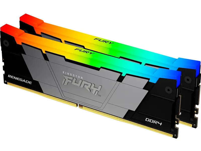 Модуль пам'яті Kingston FURY 32 GB (2x16GB) DDR4 3200 MHz Renegade RGB Black (KF432C16RB12AK2/32) - фото 2