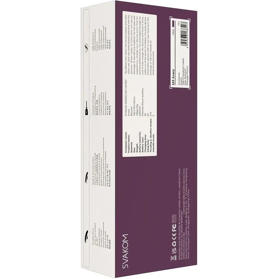 Вибратор-кролик Svakom Avery Lilac - фото 8