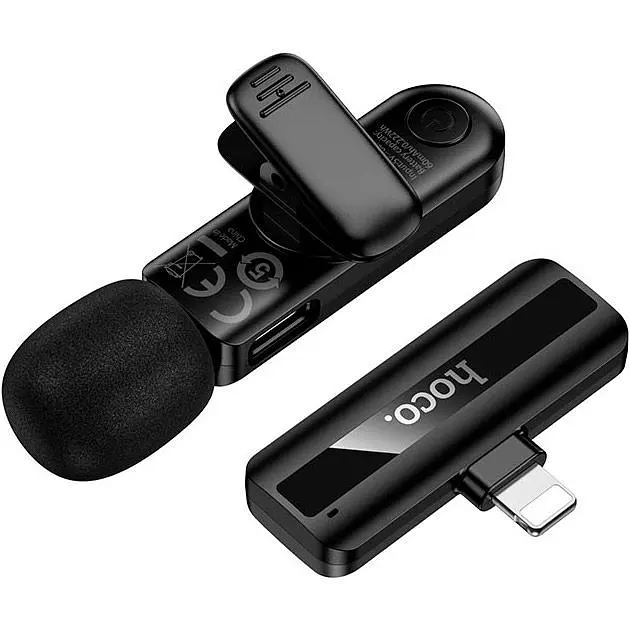 Микрофонная радиосистема Hoco L20 Lightning Black [161039] - фото 5