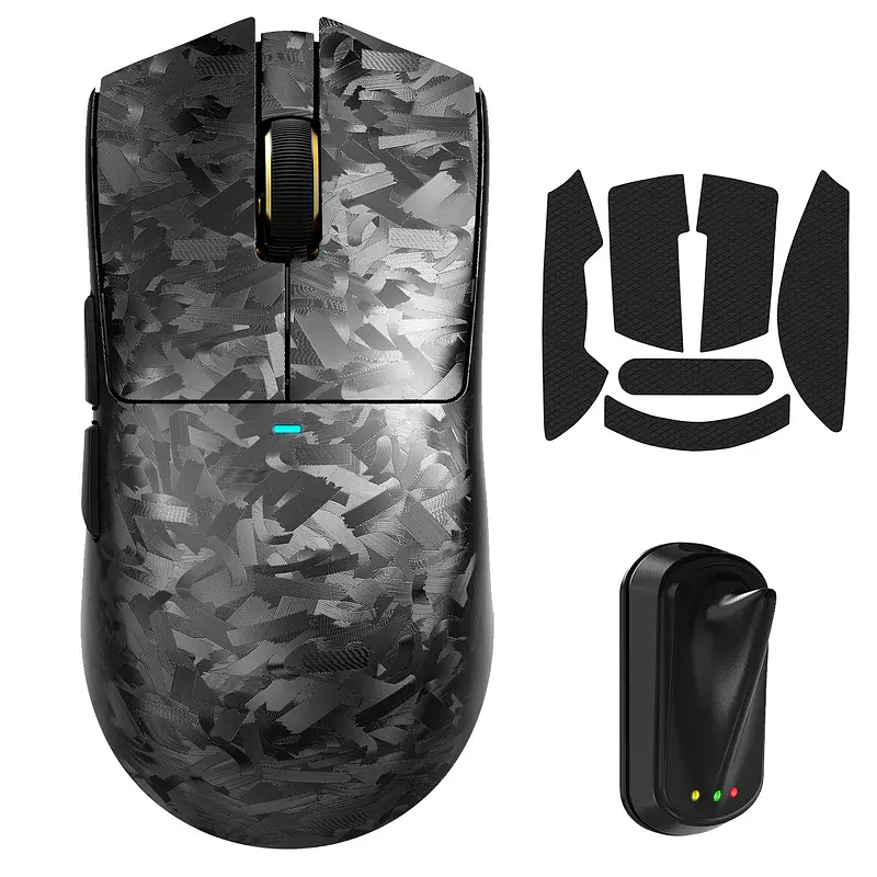 Игровая беспроводная мышка Attack Shark X11 ULTRA / Три режима подключения / Carbon Fiber / Сенсор PAW3950MAX / 42000 DPI / Black - фото 2