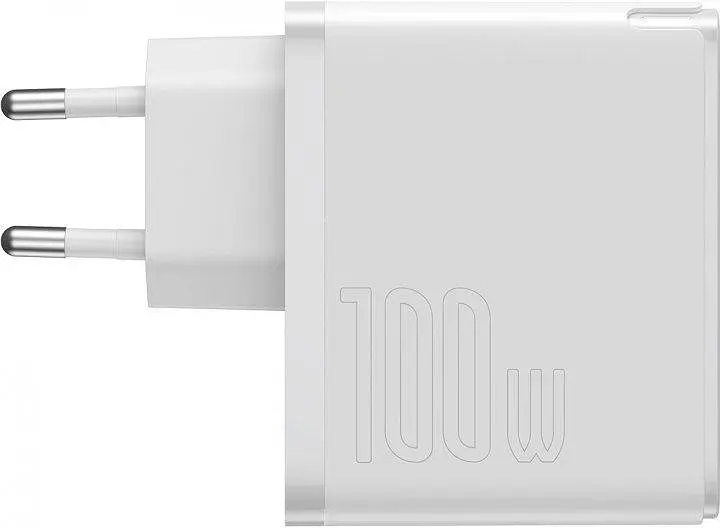 Мережевий зарядний пристрій Baseus GaN2 Fast Charger 1Type-C + Cable Type-C to Type-C 1.5m 100W TZCCGAN-L02 White - фото 2