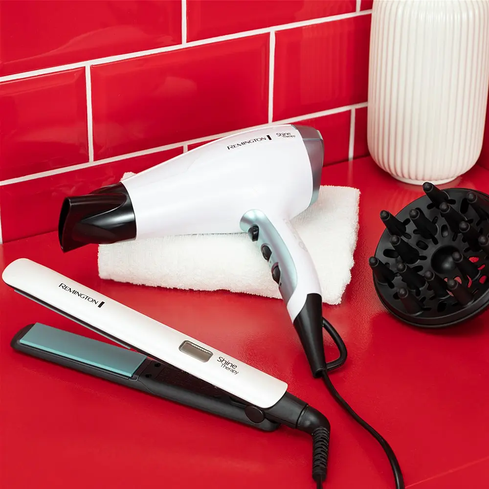 Набор для укладки волос Remington Shine Therapy S8500GP бело-голубой - фото 8