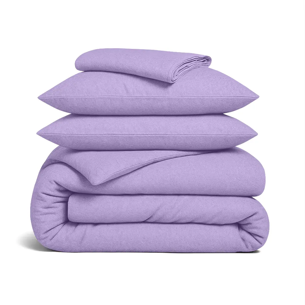 Сімейний комплект фланель з простирадлом на резинці LAVENDER CS1 COSAS (4822052493076)