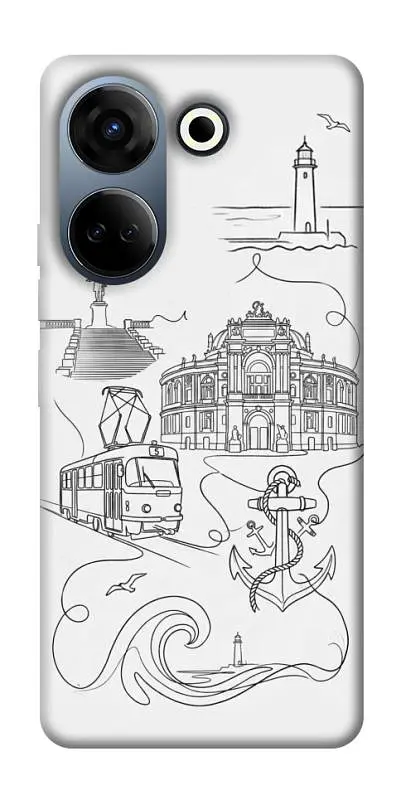 TPU чохол Demsky Odesa spirit для TECNO Camon 20 Pro (CK7n)