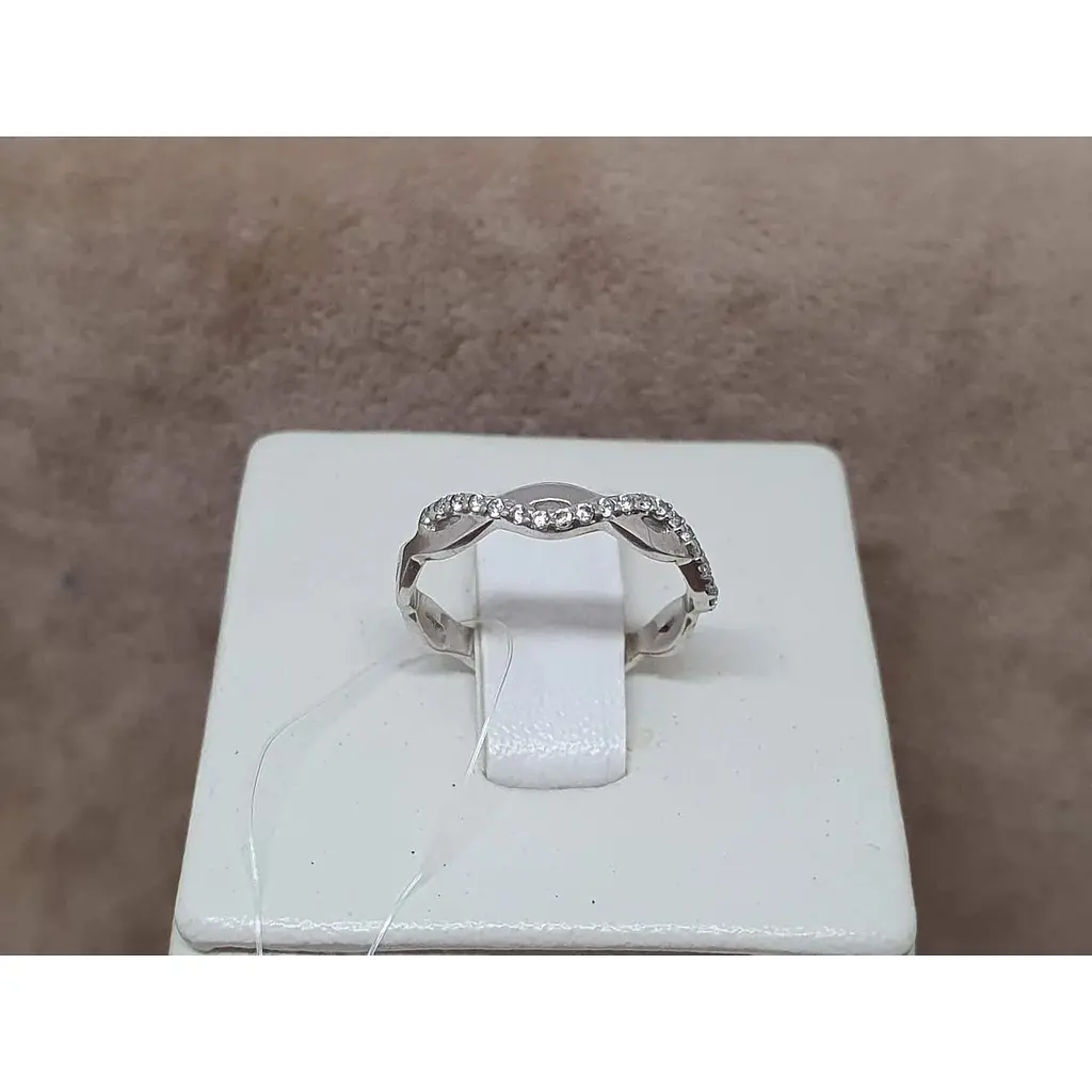 Срібне кільце Qvaliz з фіанітами. 901-00763 16 - фото 4