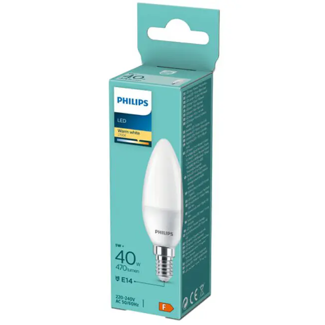 Лампа Philips LED 40W B35 E14 WW FR ND 1PF/6 DISC (929003541103) - фото 3