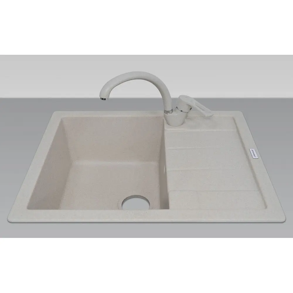 Кухонна мийка Adamant ANILA avena 645x495x200 мм, з крилом 64,5 см - фото 2