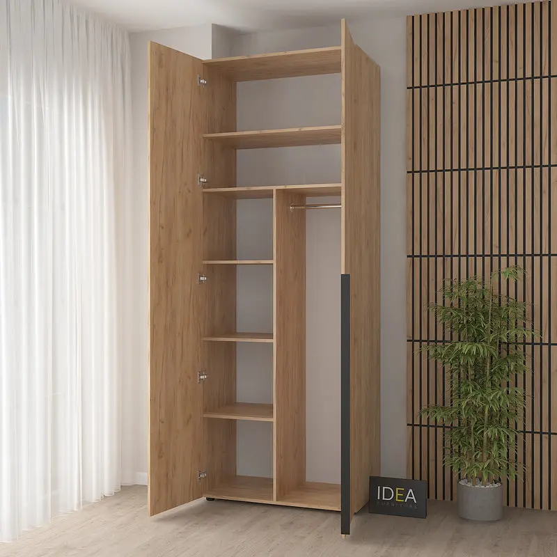 Шафа для одягу комбінована Idea Д-128 Дуб Крафт - фото 2