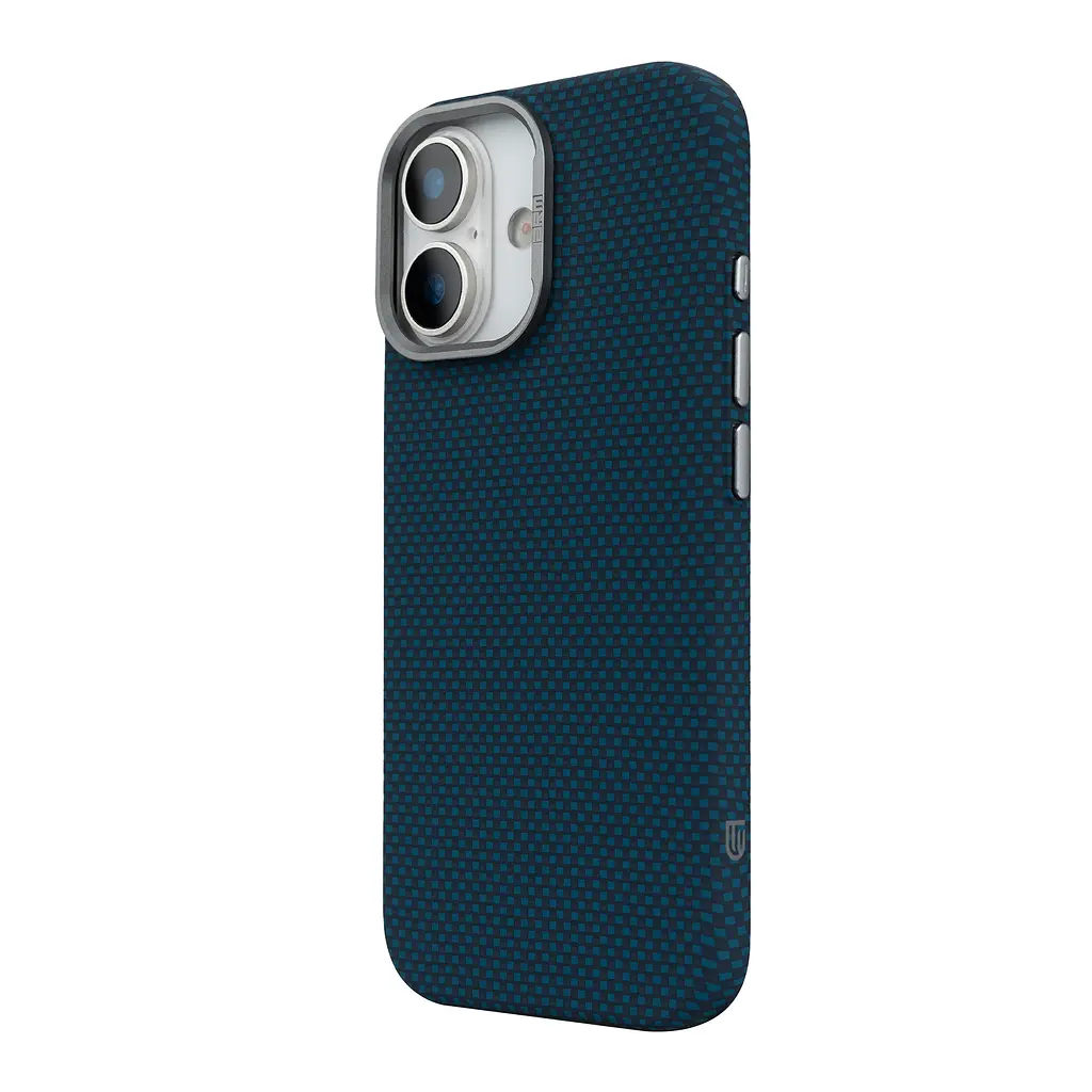 Карбоновый чехол для Apple iPhone 17, LikeCarbon2 MagCase, синий, тонкий защитный чехол-панель из поликарбоната с магнитами N52, MagSafe, противоударный, совместим с беспроводной зарядкой, приподнятые края для защиты камеры, ArmorStandart (ARM88613) - фото 5