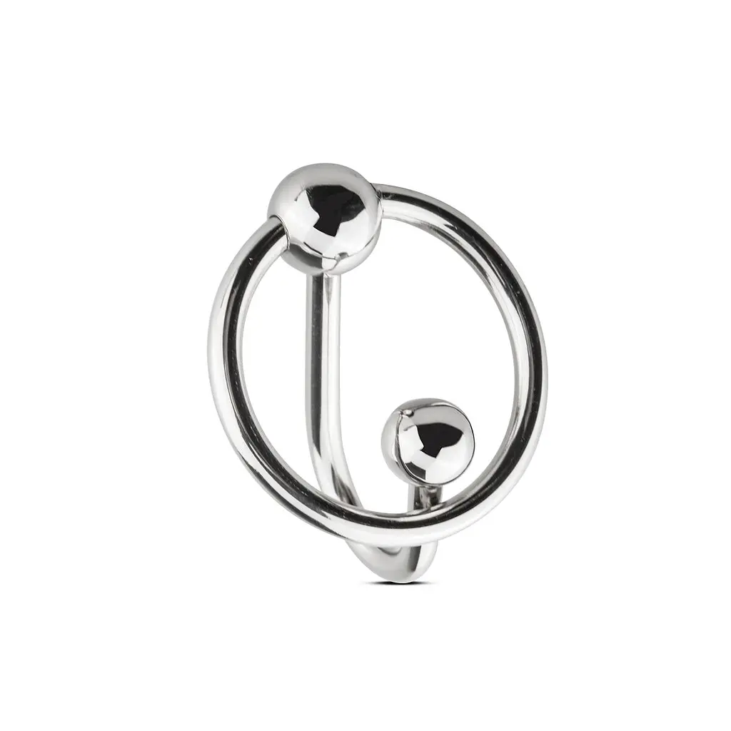 Уретральна вставка з кільцем Sinner Gear Unbendable - Sperm Stopper Solid, діаметр кільця 3,2см - фото 4
