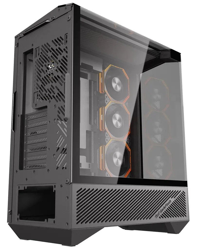 Корпус Darkflash DY460 без блока питания, черный (DY460 BLACK) - фото 3