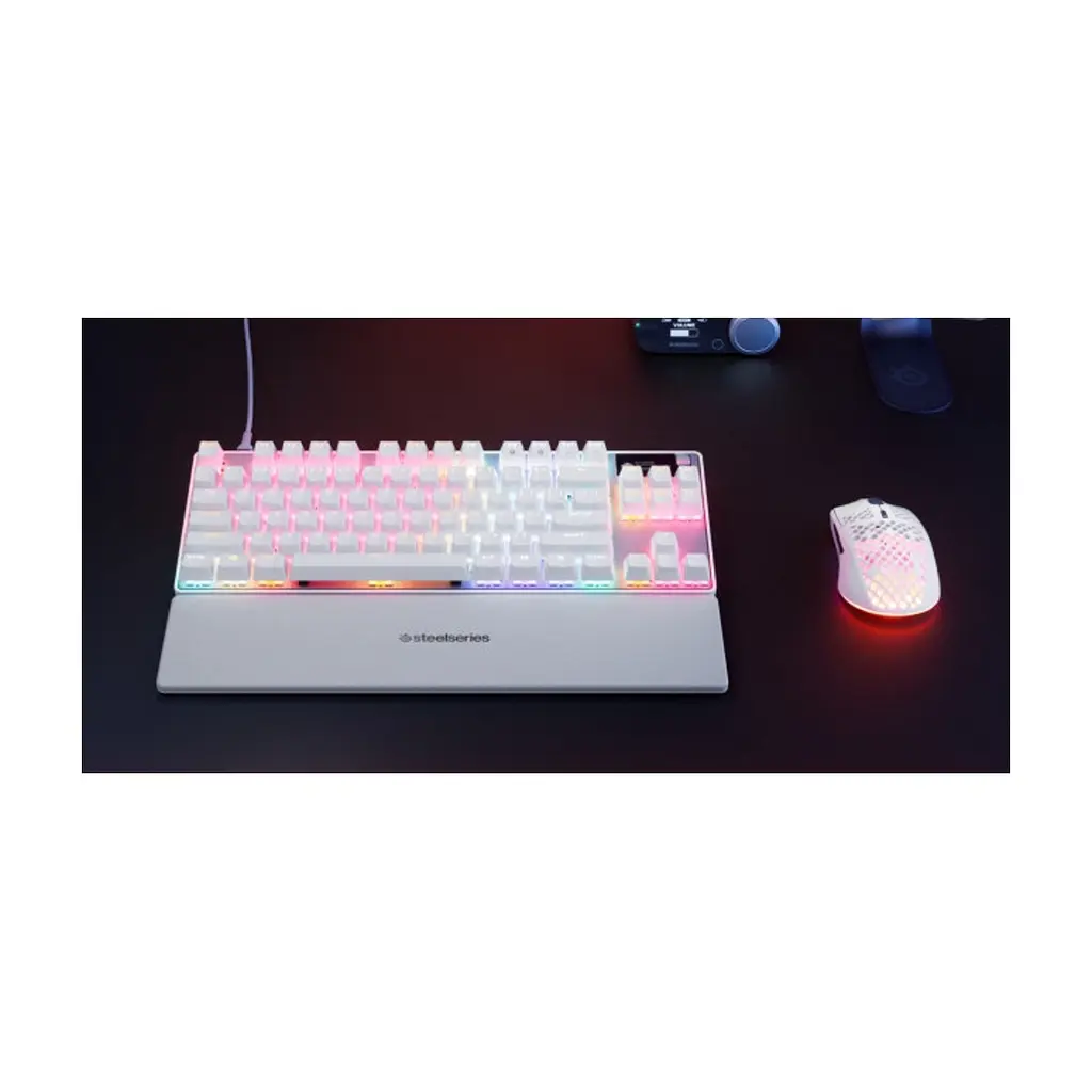 Клавіатура SteelSeries Apex Pro TKL Gen 3 HyperMagnetic OmniPoint 3.0 OLED USB UA White (64898) - фото 8