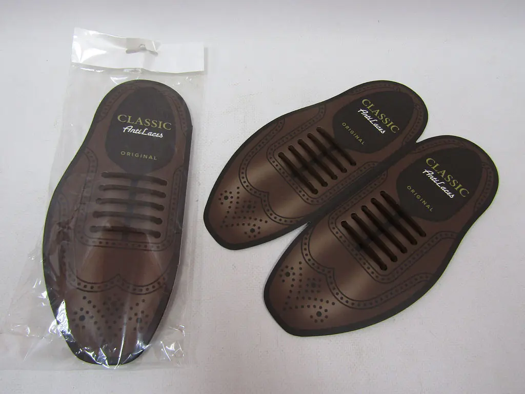 Силіконові антишнурки AntiLaces Classic 30 мм коричневі  - фото 2