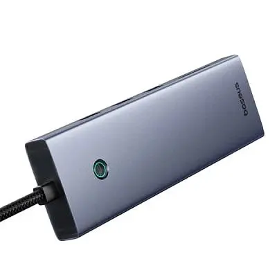 Концентратор Baseus USB-C 10-in-1 HDMI 4K60Hz + VGA + 3xUSB 3.0 + PD + RJ45 1000Mbps + SD/TF + 3.5mm gray (B0005280C811-00) - фото 3