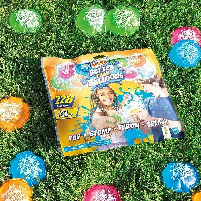 Капсули водяні Hasbro Nerf Better Than Balloons 228 шт водяні кулі для літніх ігор (SKU-315) - фото 6