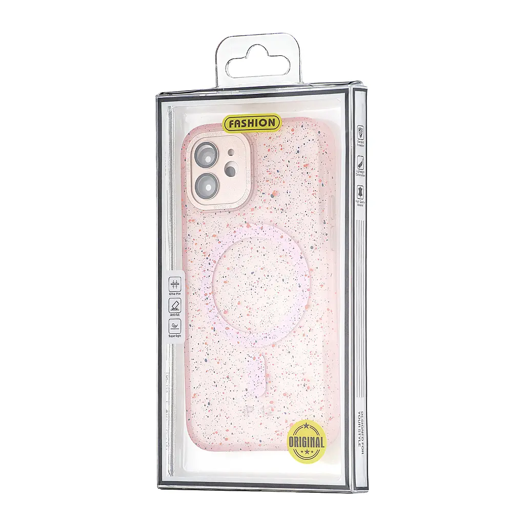 Чохол Splatter with MagSafe Protected Camera iPhone 12 Pink - фото 2