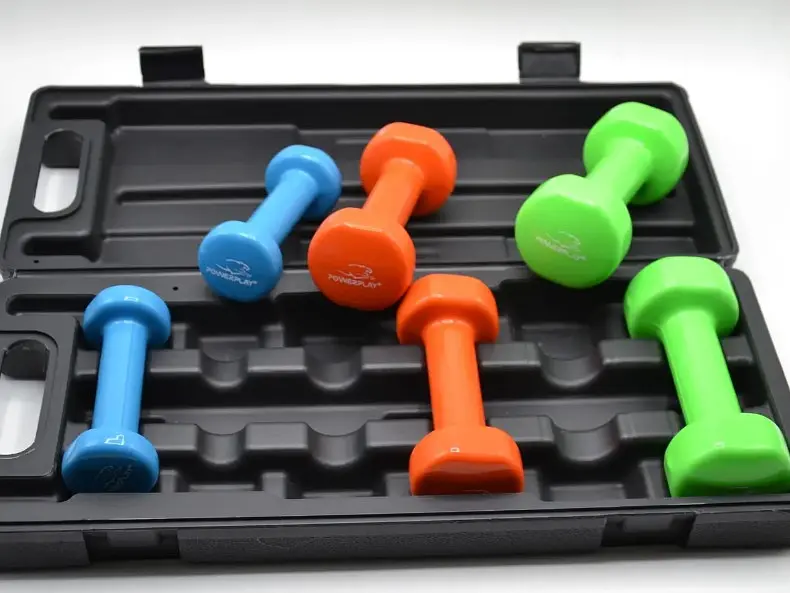 Набор гантелей в кейсе 6 кг PowerPlay 4103 Fitness Dumbells 2 шт*0,5 кг, 2 шт*1 кг, 2 шт*1,5 кг (PP_4103_6kg) - фото 4