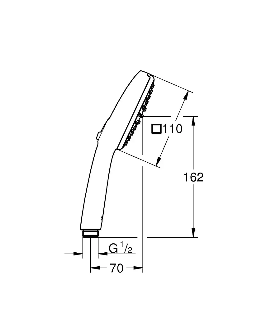 Ручний душ 2 режими струменя Grohe Tempesta Cube 110 26746003, Хром - фото 10